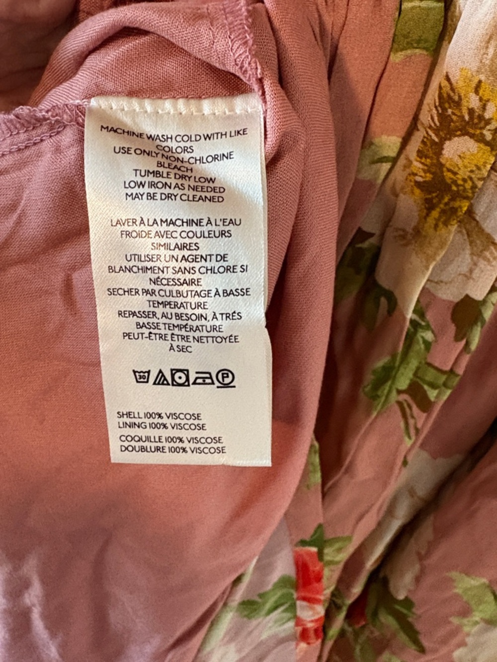 Anthropologie Floral Smocked Waist Maxi Dress - Blush Pink - Picture 8 of 8
